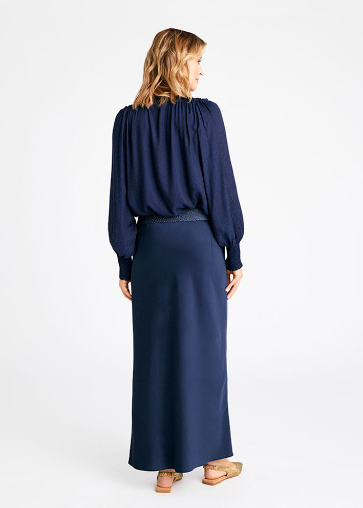 Gustav Elly bias cut long skirt 56561 Nederdel - Blue Nights