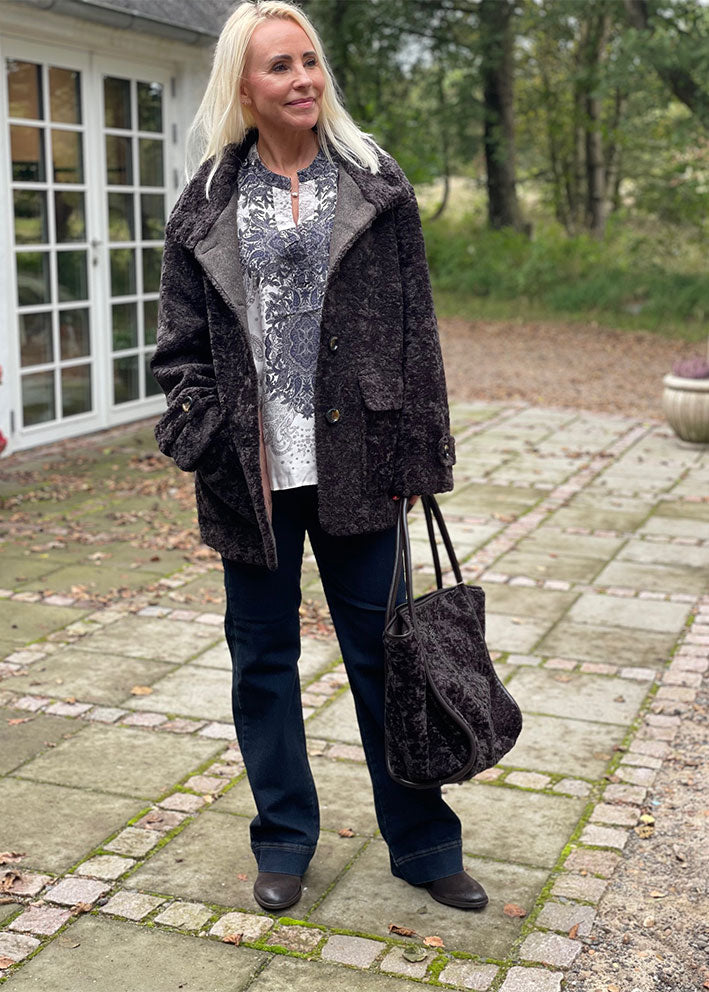 Gustav Maddy fake fur coat 54315-2988 Jakke - Chocolate Online salg