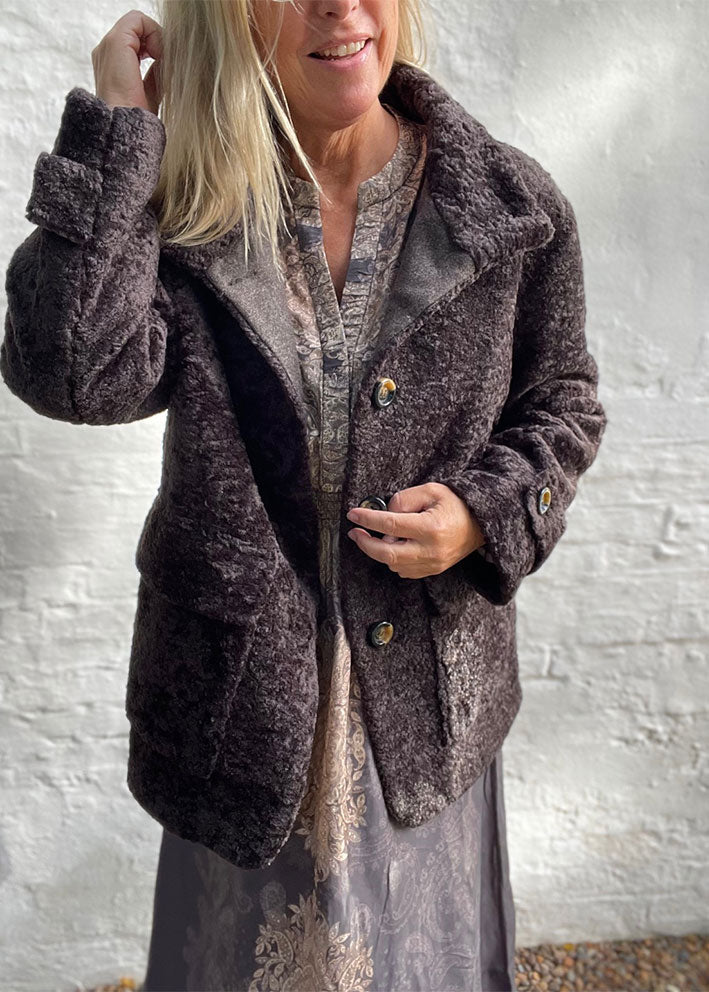 Gustav Maddy fake fur coat 54315-2988 Jakke - Chocolate Online salg