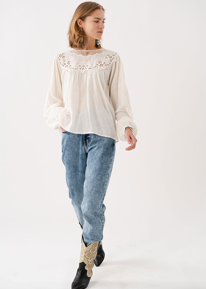 Lollys Laundry May Bluse - Creme