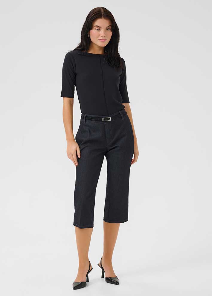 My Essential Wardrobe Tenna High Capri Bukser - Dark Blue Online