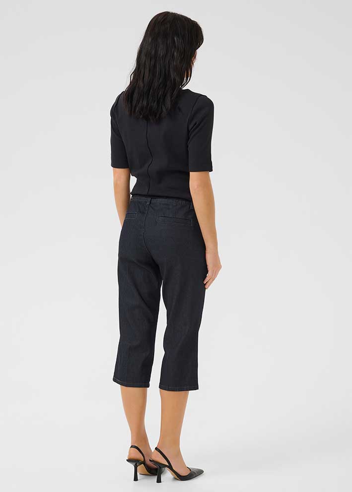 My Essential Wardrobe Tenna High Capri Bukser - Dark Blue Online