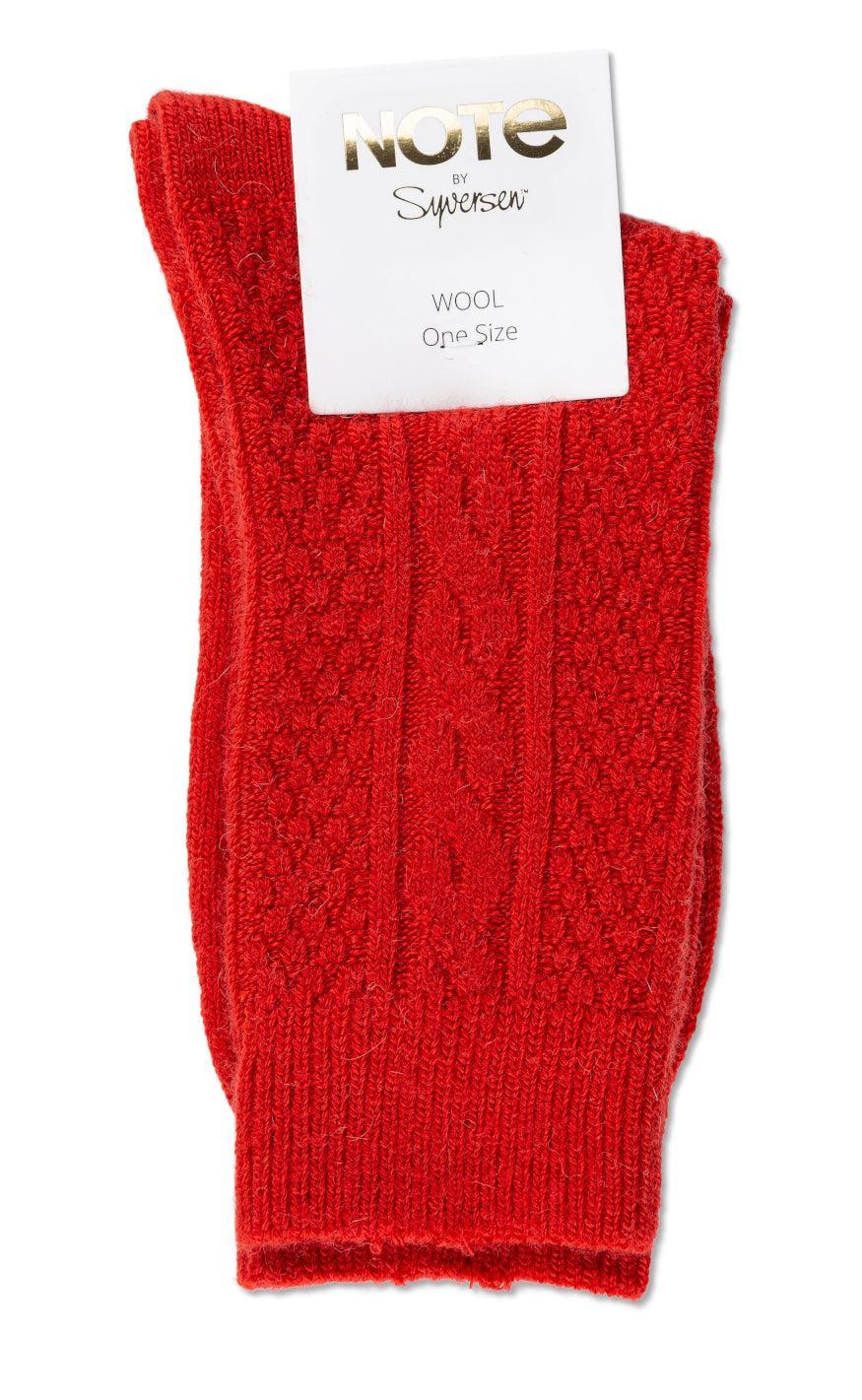 Oroblu Strømper - Woman Wool Cable - Red