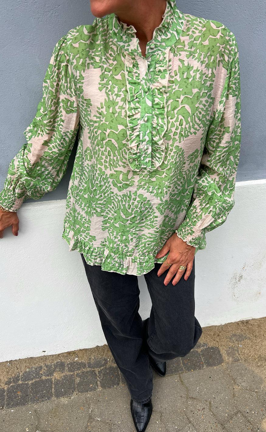 Say INA Copenhagen Bluse - Pia - Green Dream