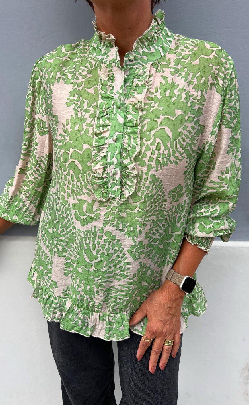 Say INA Copenhagen Bluse - Pia - Green Dream