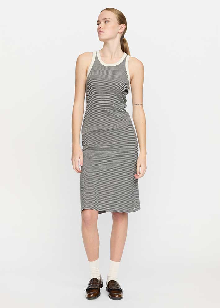 Soft Rebels Adelynn Tank Dress SR325-305-1 Stripe Black/Arctic Wolf