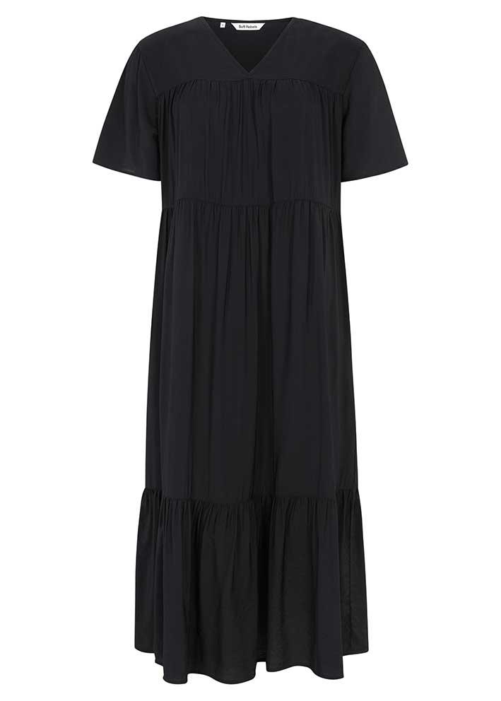 Soft Rebels Freja Midi Kjole SR324-734 Black