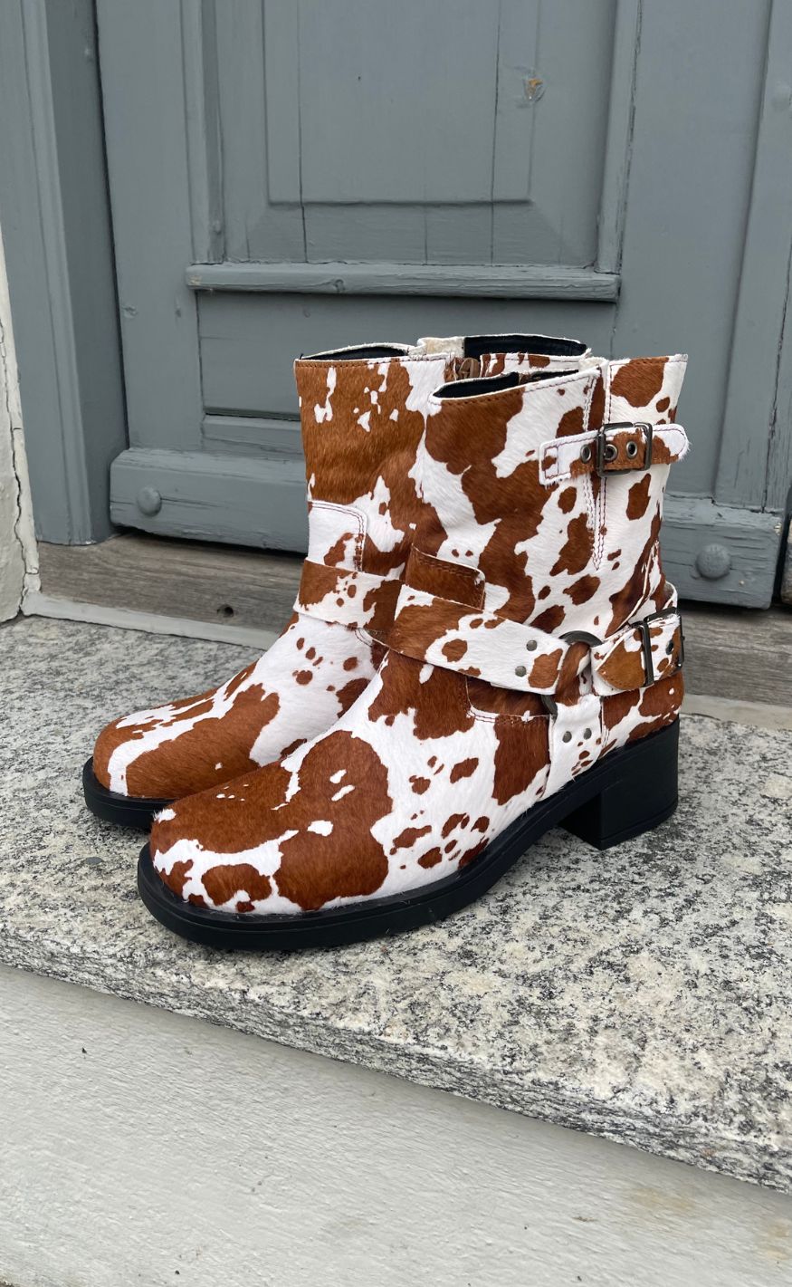 Tim & Simonsen Støvle - Lora Biker boot - Cow Hair on Levere
