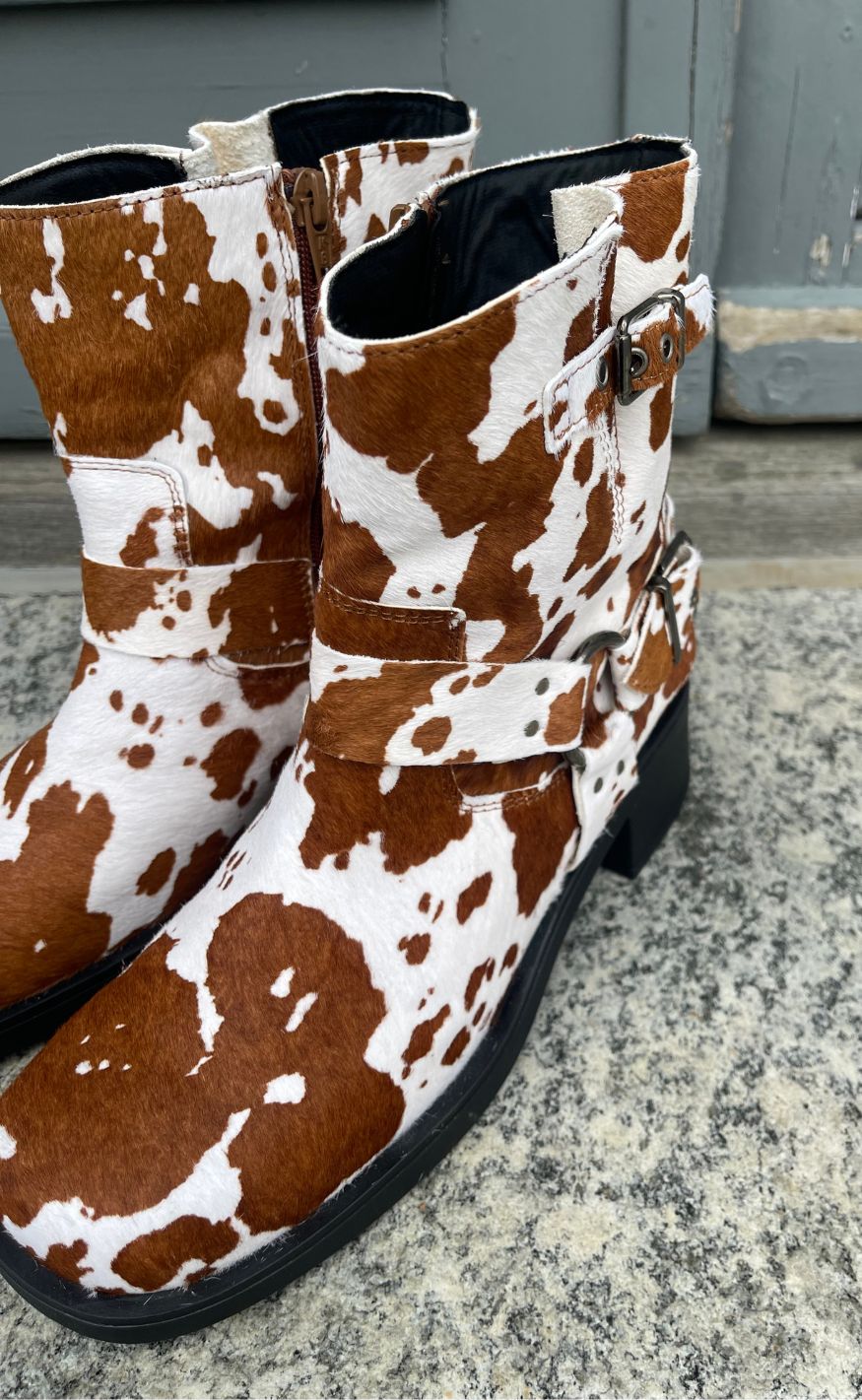 Tim & Simonsen Støvle - Lora Biker boot - Cow Hair on Levere
