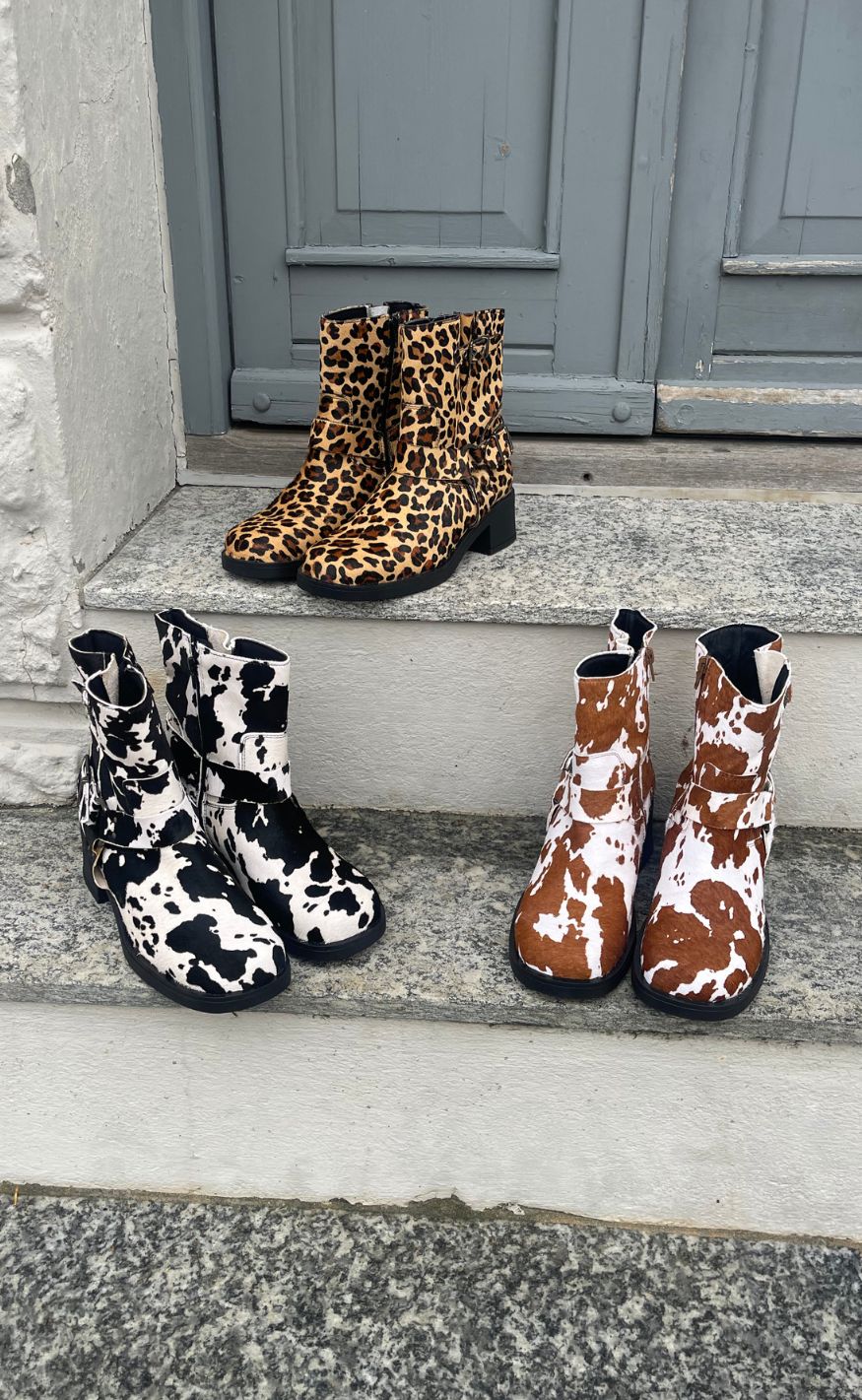 Tim & Simonsen Støvle - Lora Biker boot - Cow Hair on Levere