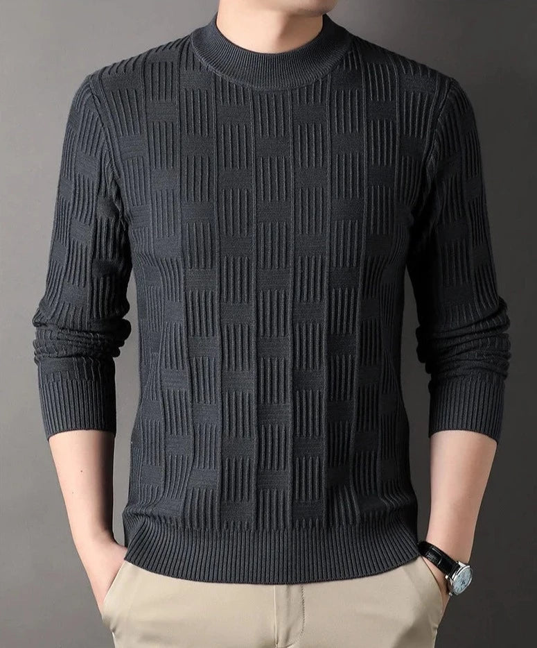 Afslappet jacquard sweater