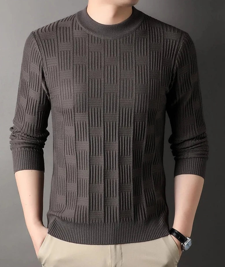 Afslappet jacquard sweater