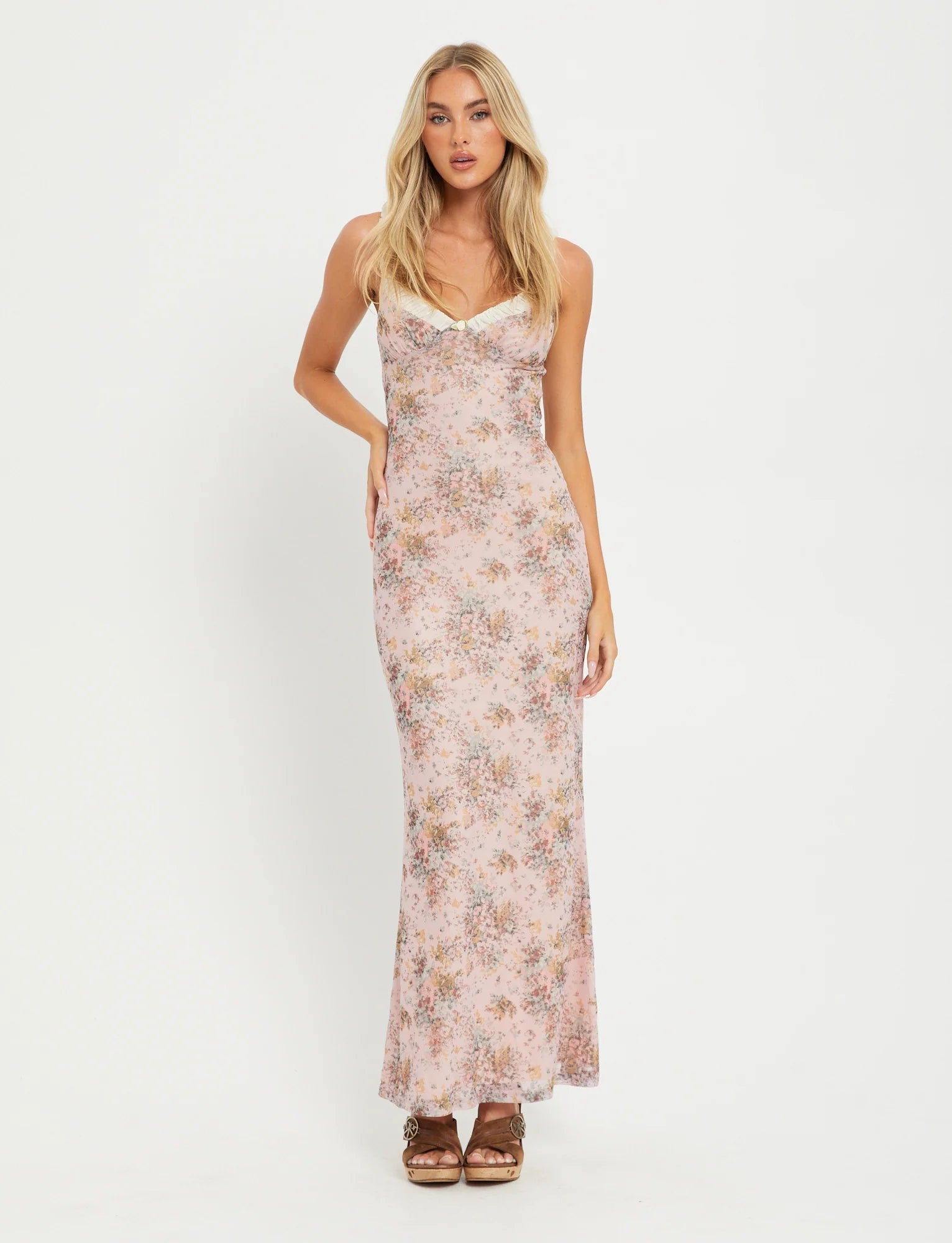 Bodycon V-hals Maxikjole Levere