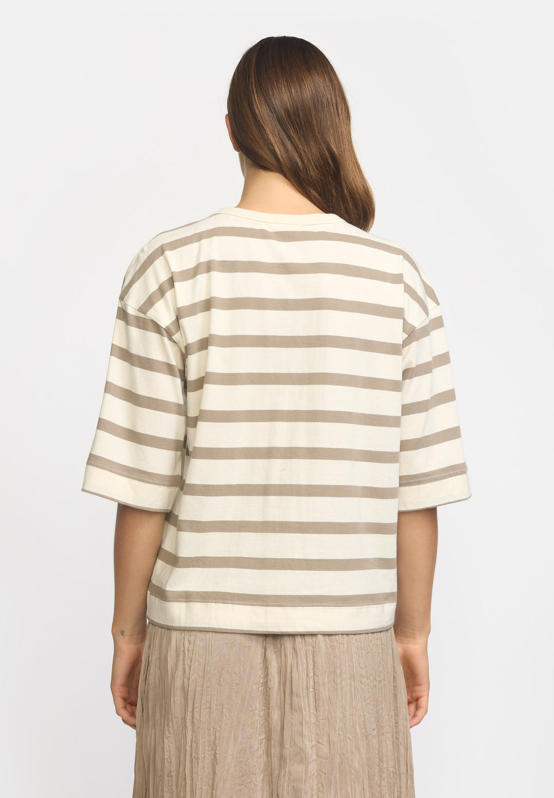 Esmé Studios Signe Boxy T-shirt - Stripe Fungi