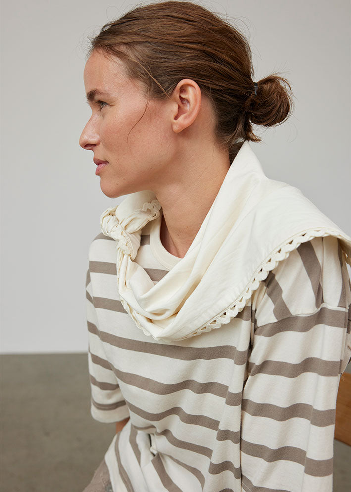 Esmé Studios Signe Boxy T-shirt - Stripe Fungi