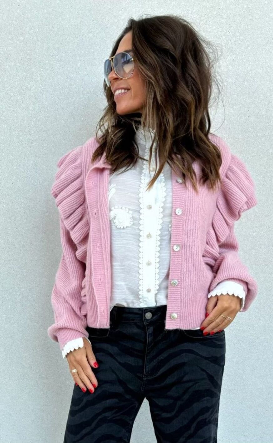 Gossia Cardigan - Annsofi - Soft Rose Udsalg