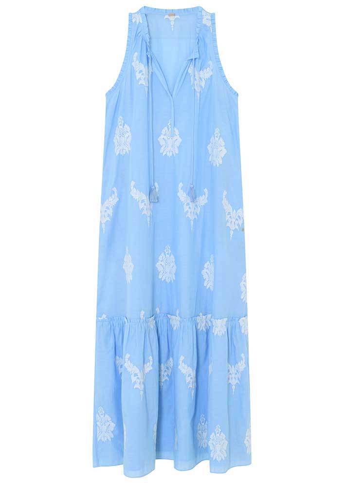 Gustav Alia long dress 57526 Kjole - Blue Chambre