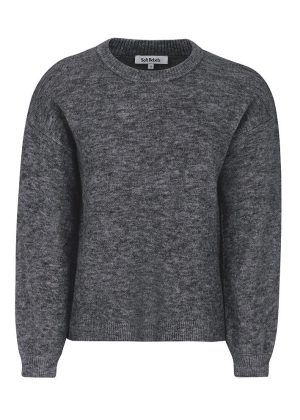 Soft Rebels Allison knit SRAW22-201 Medium Grey Melange