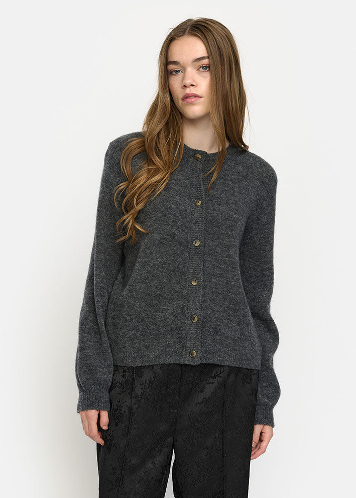Soft Rebels Allison O-neck Cardigan SRX2112-200 Medium Grey Melange