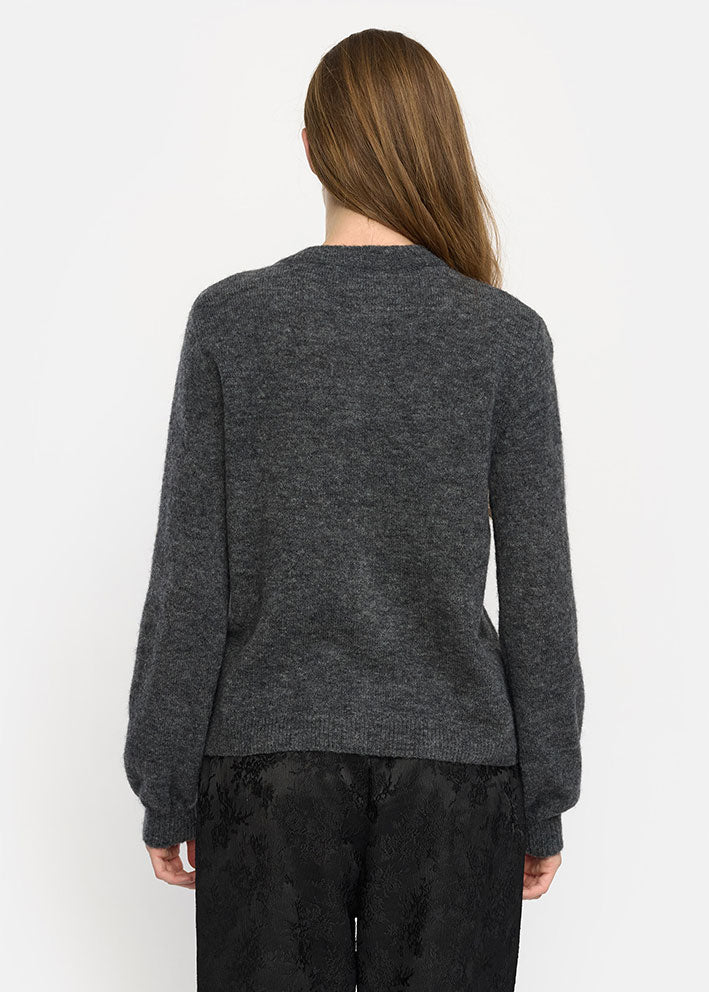 Soft Rebels Allison O-neck Cardigan SRX2112-200 Medium Grey Melange