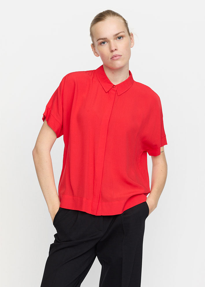 Soft Rebels Freedom SS Shirt SR321-747 Skjorte - Racing Red