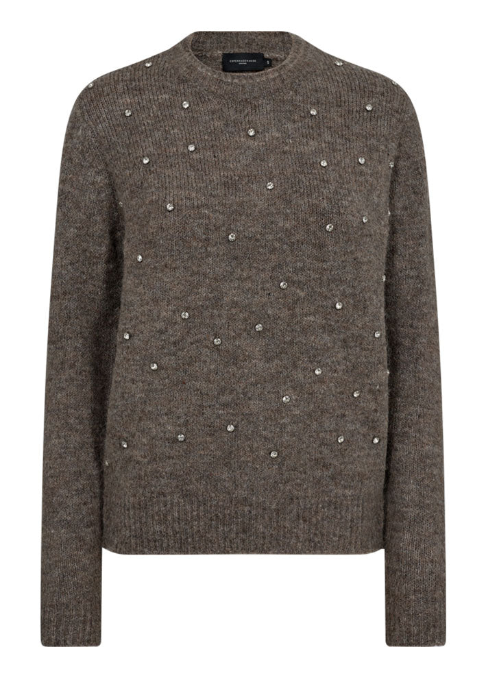 Copenhagen Muse Diamond Pullover - Timber wolf melange