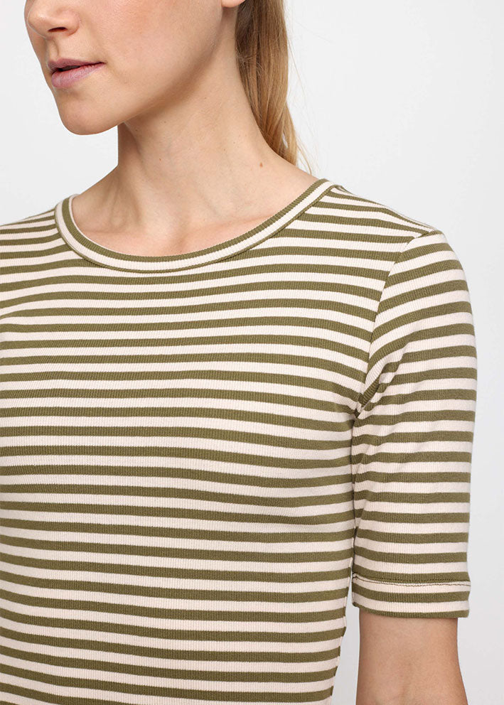 Esmé Studios Blossom Stripe SS T-shirt ES323-310 Cloud Pink på udsalg