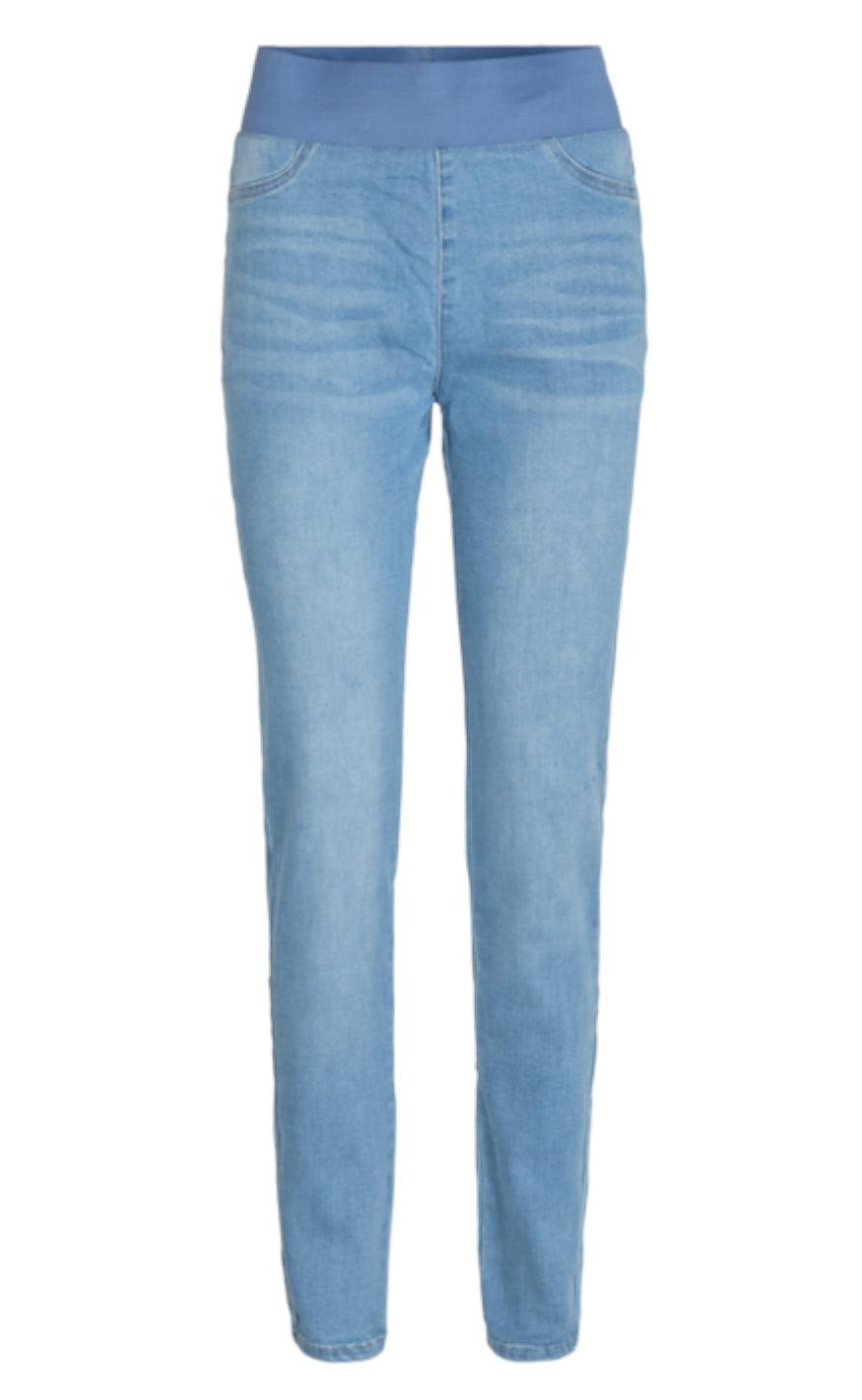 Freequent Bukser - Shantal Denim - Light Blue Online Hot Salg