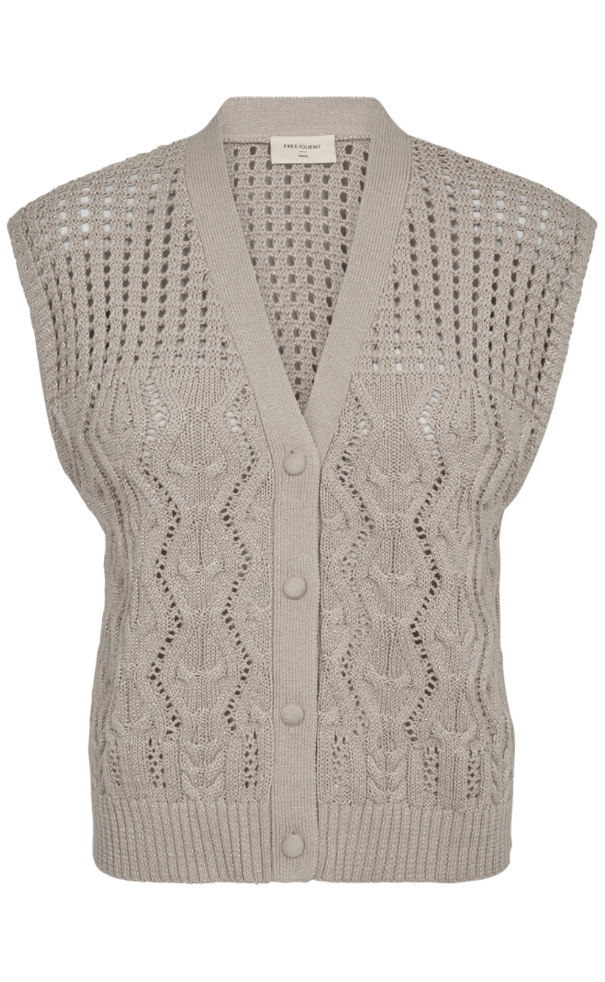 Freequent Vest - Limbo - Simply Taupe w. Gold