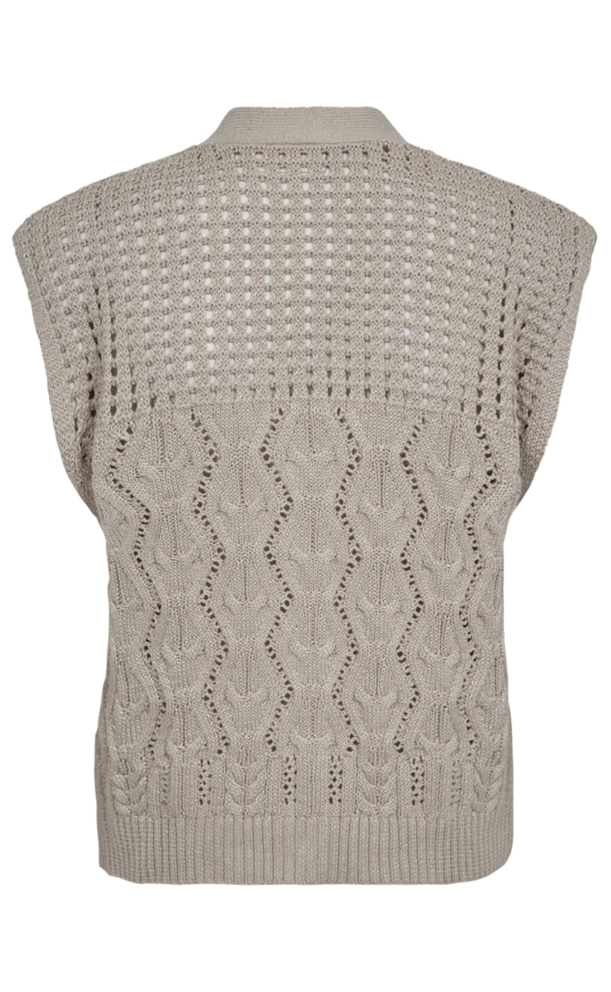 Freequent Vest - Limbo - Simply Taupe w. Gold
