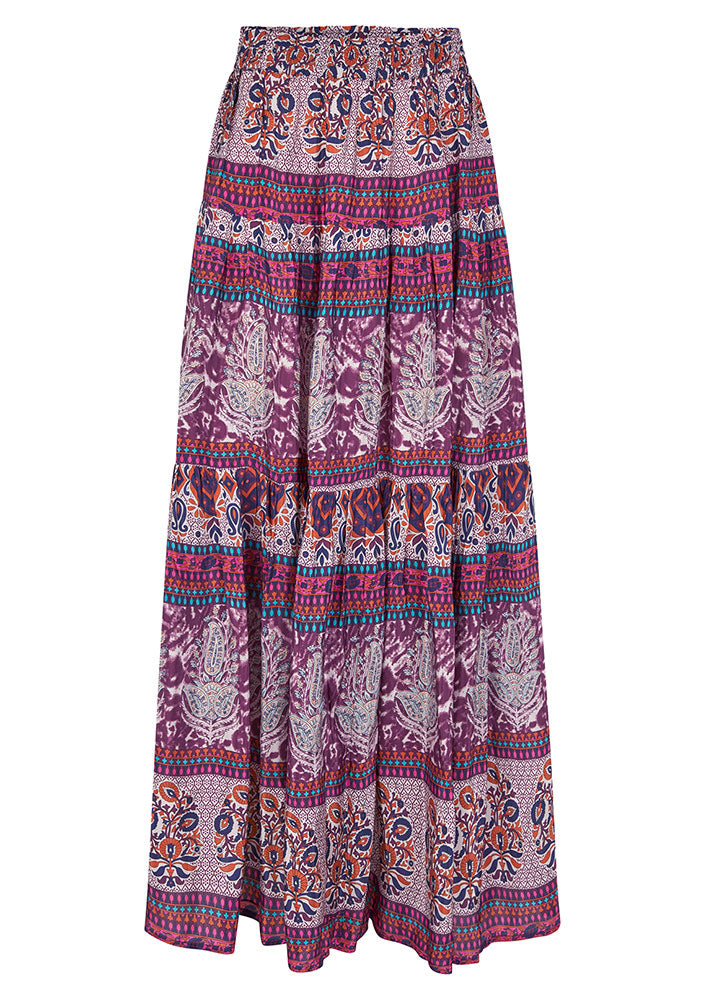 Lollys Laundry Sunset Maxi Nederdel - Flower Print