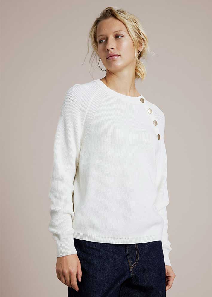 Sibin Linnebjerg Nicole Sweater - Offwhite Online Hot Salg