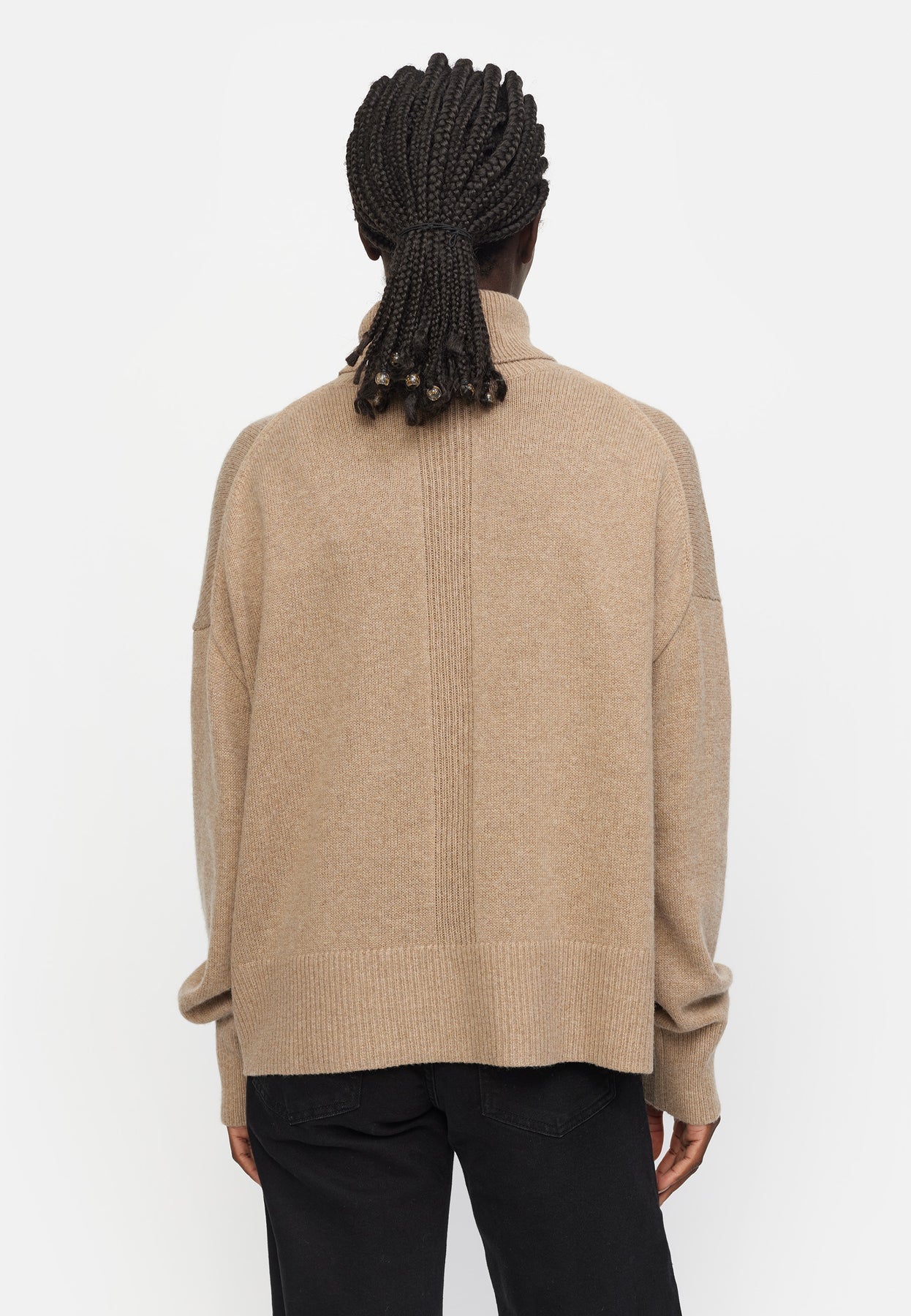 Soft Rebel Luni Rullekrave Strik SR424-200 Oatmeal Melange