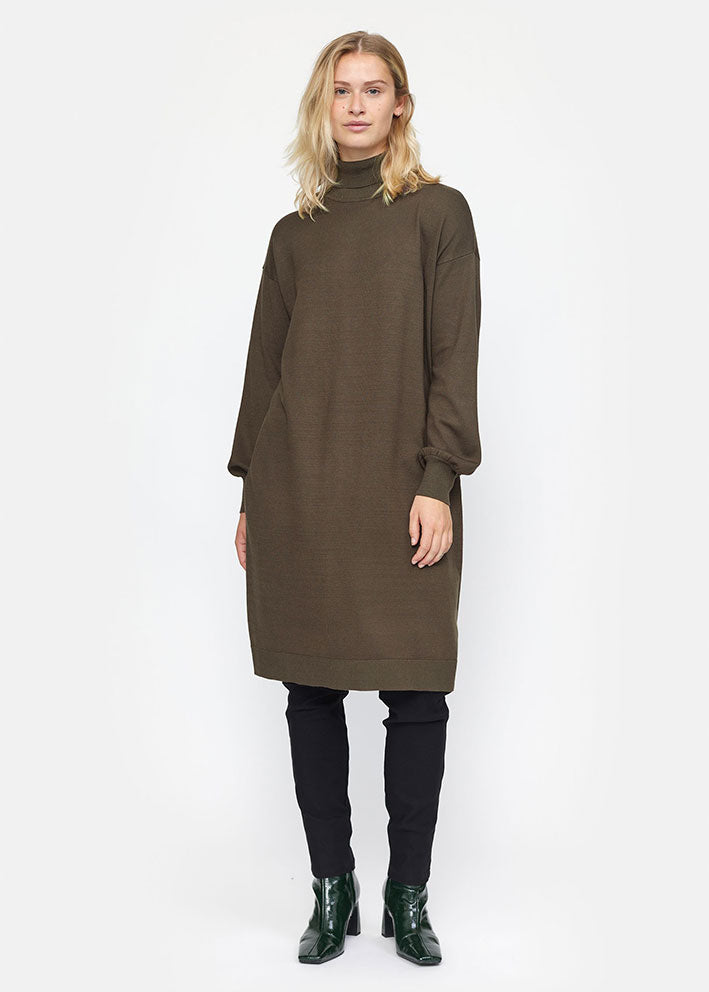 Soft Rebels Lea Rollneck Kjole SR523-230 Morel Melange