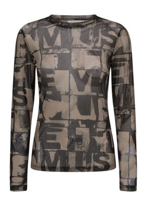 Copenhagen Muse Cora Mesh T-shirt - Timberwolf Rabat