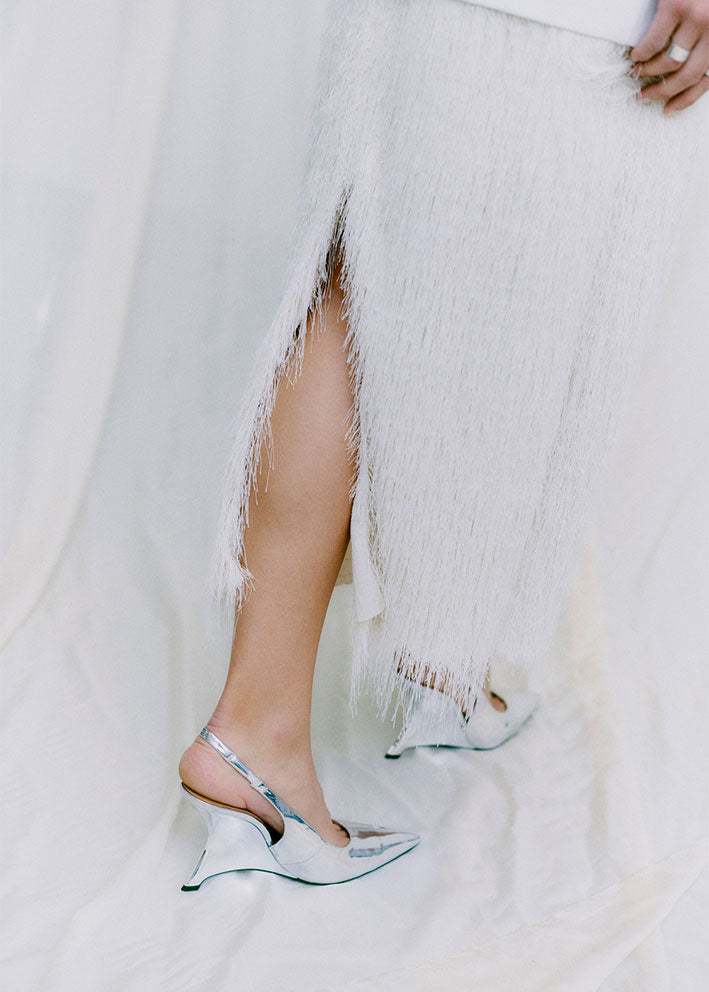 Copenhagen Muse Fallon Nederdel med frynser - Jet Stream