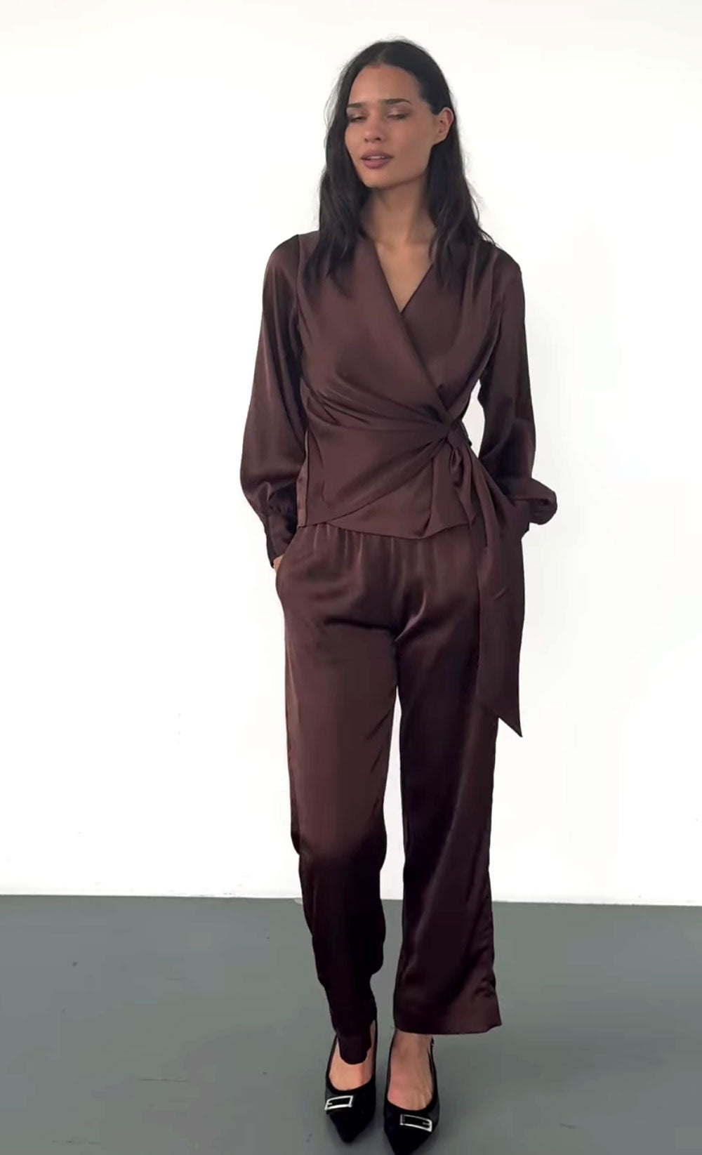 Karmamia Garcia Bukser - Rich Satin Brown Udsalg