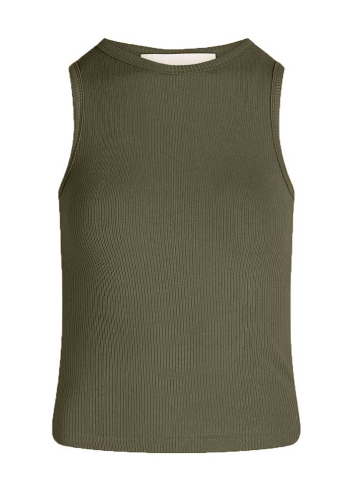 La Rouge Lisa Singlet Top - Army Green