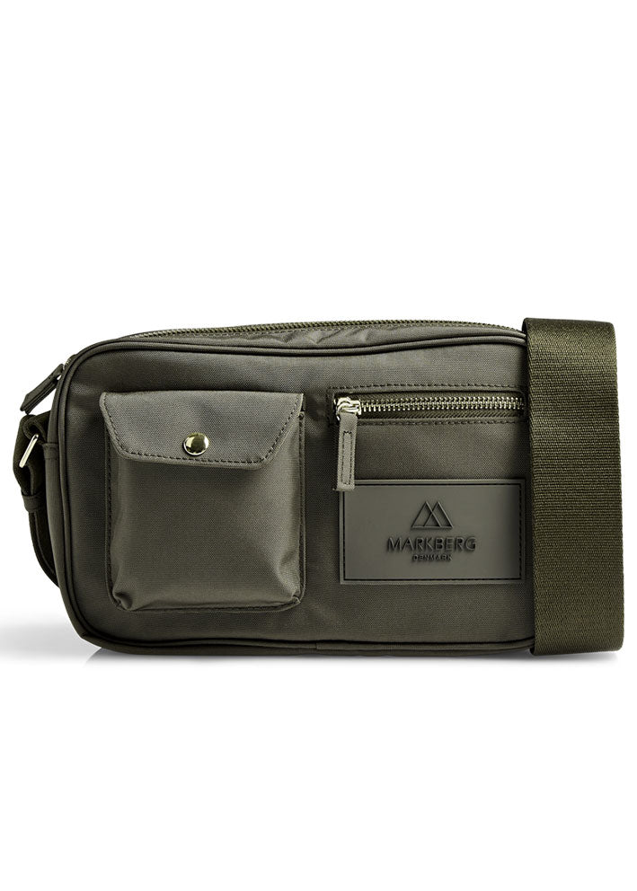 Markberg Darla Crossbody Taske - Recycled - Dark Olive/Gold