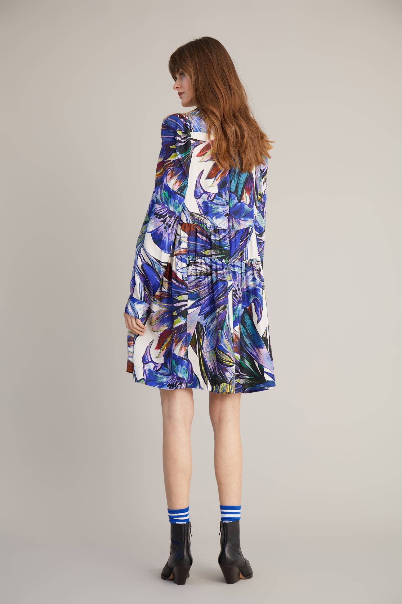 Munthe Dimple Silke Kjole - Blue