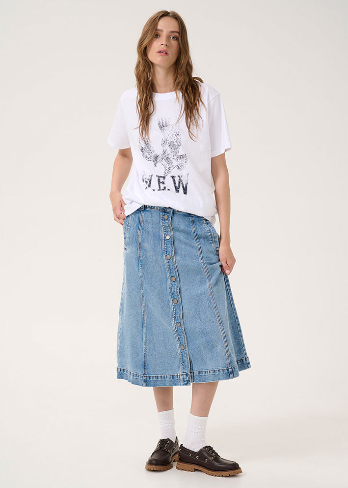 My Essential Wardrobe Eagle Boxy Tee - Bright White
