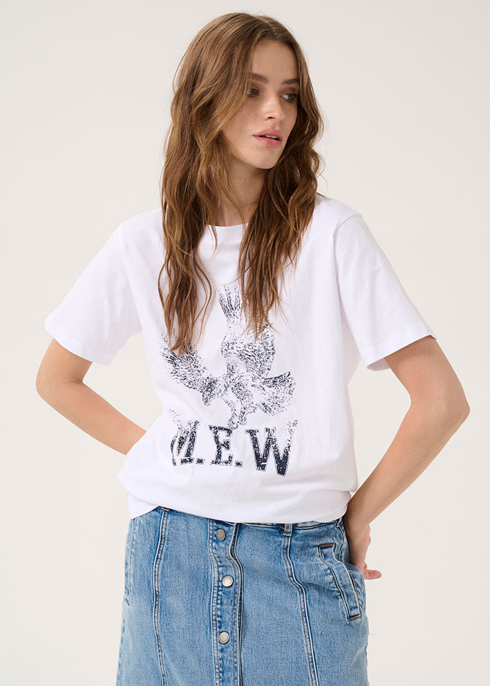 My Essential Wardrobe Eagle Boxy Tee - Bright White
