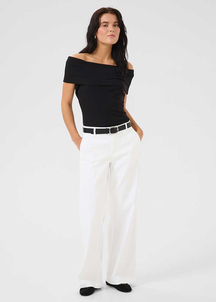 My Essential Wardrobe Lara Pant - Bright White