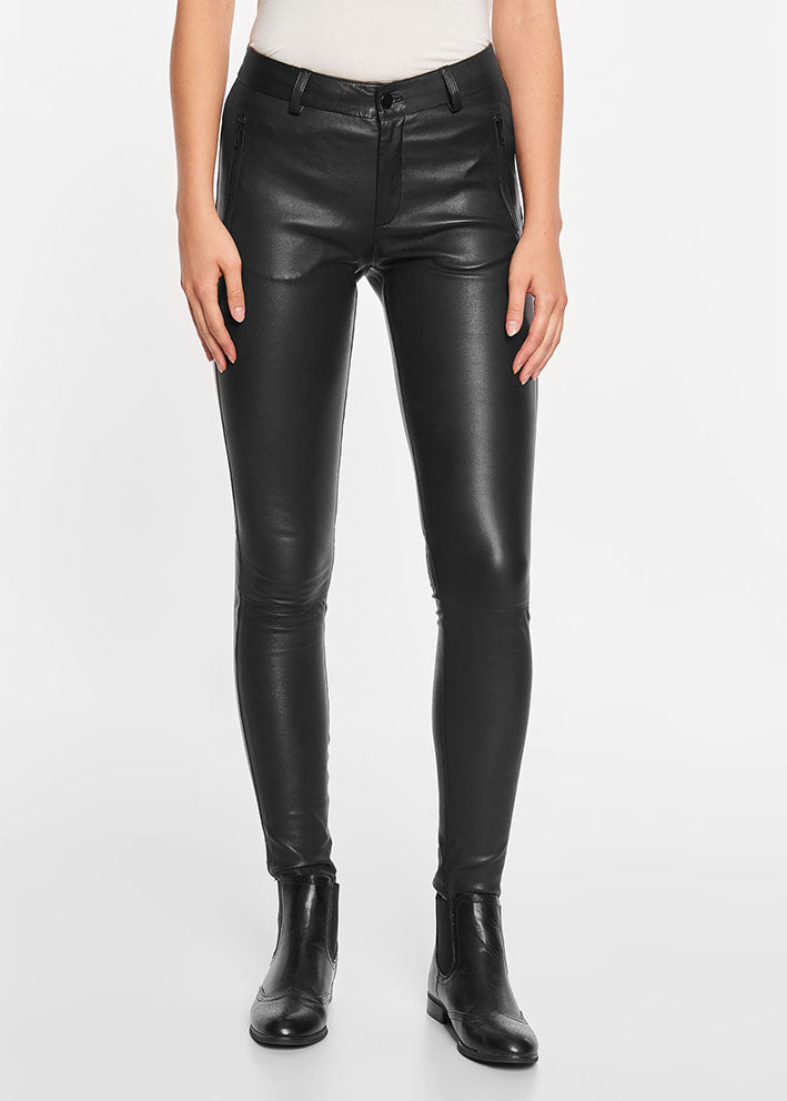 Notyz Leggings with saddleback 10910 Skindbukser - Black with black Mode
