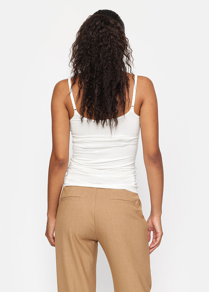 Soft Rebels Linsey Strap Top SR124-302 Top - Snow White Rabat