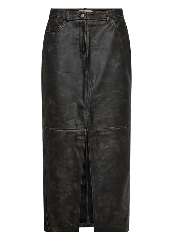 Copenhagen Muse Queen Skindnederdel - Black with timberwolf