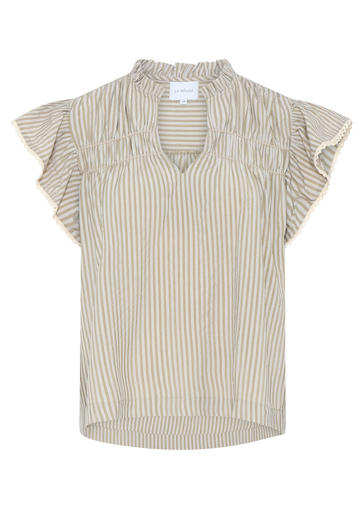 La Rouge Cecilie Top - Sand Stripe