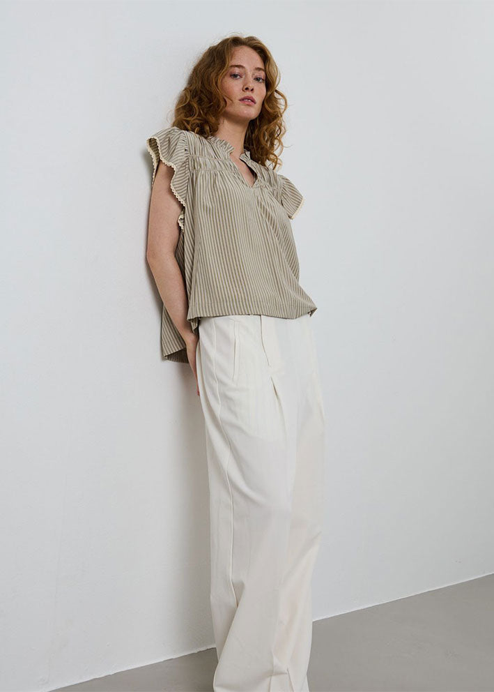 La Rouge Cecilie Top - Sand Stripe