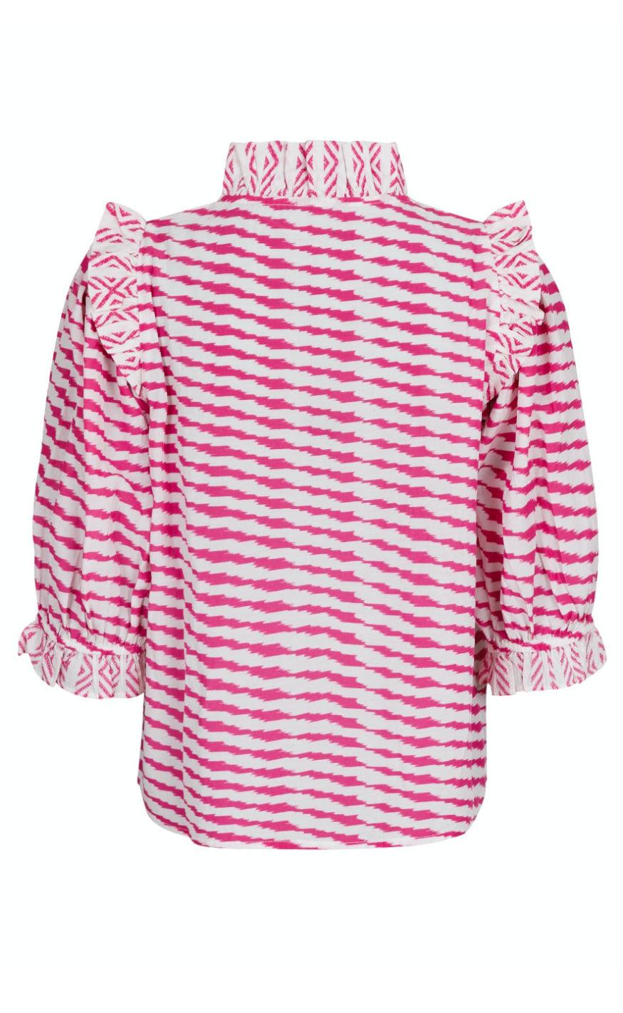 Neo Noir Bluse - Chacha Graphic - Pink