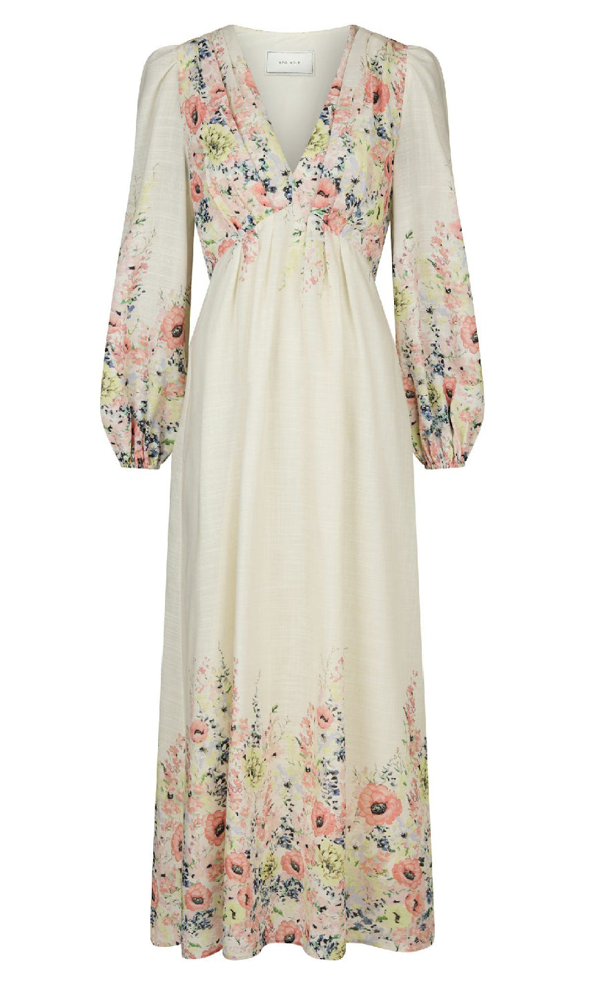 Neo Noir Kjole - Silfi Flower - Creme